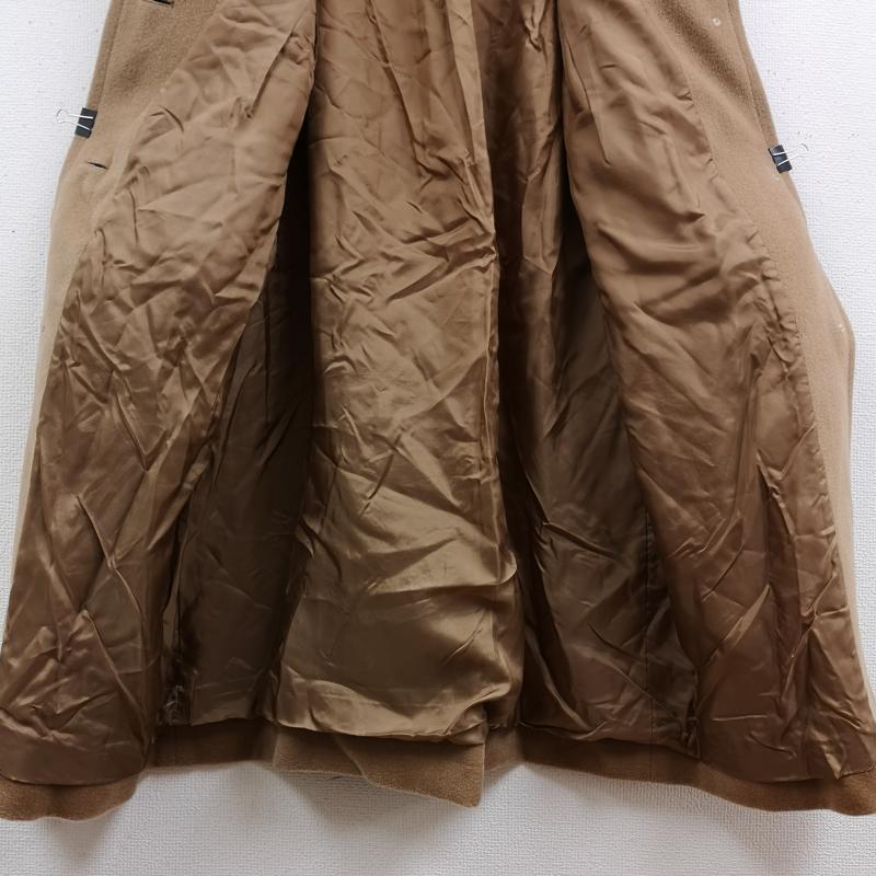 ジバンシィ GIVENCHY コート コート一般 ステッチライン タック ノーカラー ウール ロング コート - 茶 / ブラウン / brown レディース USED 古着 中古 50168582