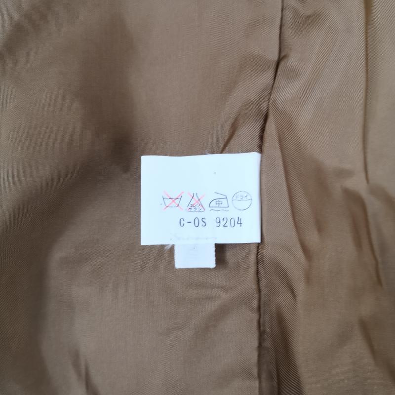 ジバンシィ GIVENCHY コート コート一般 ステッチライン タック ノーカラー ウール ロング コート - 茶 / ブラウン / brown レディース USED 古着 中古 50168582