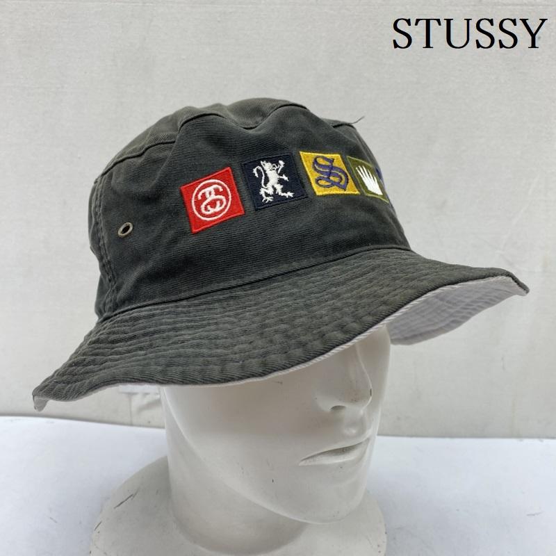 ステューシー STUSSY 帽子 ハット 90’s 紺タグ オールドステューシー バケット ハット Lサイズ 黒 / ブラック / black メンズ USED 古着 中古 50168583
