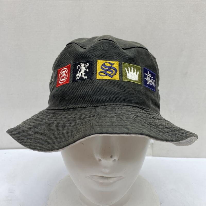 ステューシー STUSSY 帽子 ハット 90’s 紺タグ オールドステューシー バケット ハット Lサイズ 黒 / ブラック / black メンズ USED 古着 中古 50168583