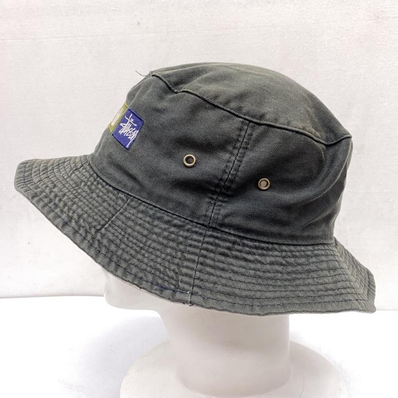 ステューシー STUSSY 帽子 ハット 90’s 紺タグ オールドステューシー バケット ハット Lサイズ 黒 / ブラック / black メンズ USED 古着 中古 50168583