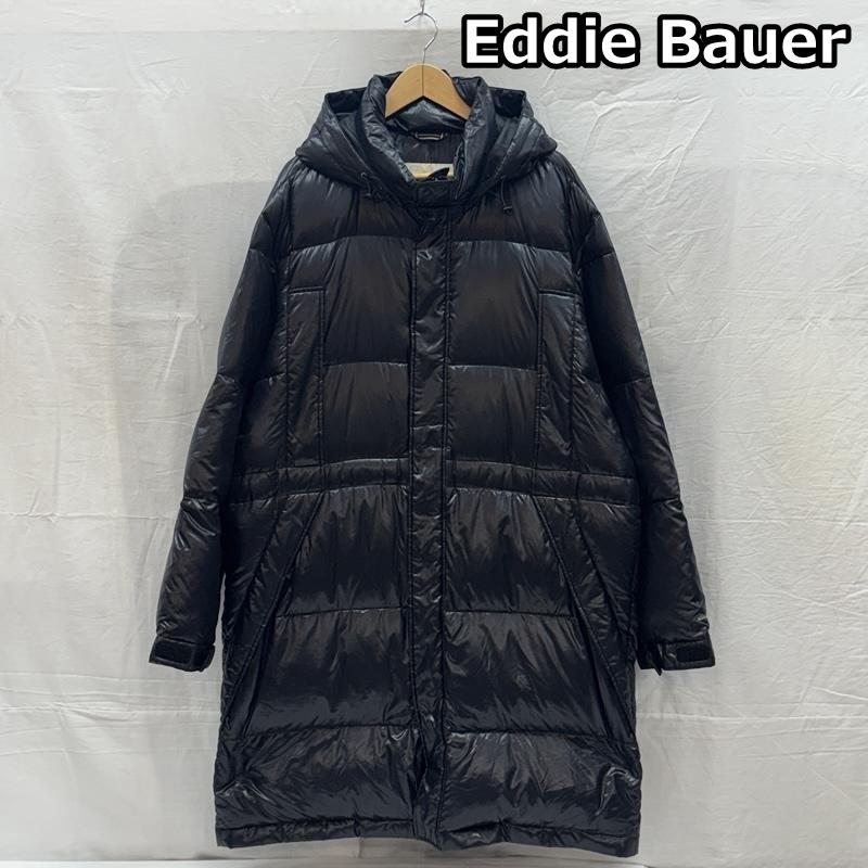 エディーバウアー Eddie Bauer ジャケット、上着 ダウンジャケット 0509319 ロング グース ダウン ジャケット フード取り外し可 L 黒 / ブラック / black メンズ USED 古着 中古 50168589