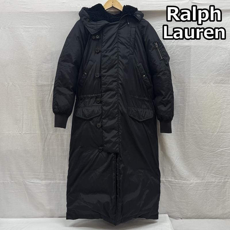 ラルフローレン RALPHLAUREN コート ダウンコート インパクト21 ミリタリーデザイン ロング ダウン コート ジャケット 7号 黒 / ブラック / black レディース USED 古着 中古 50168590