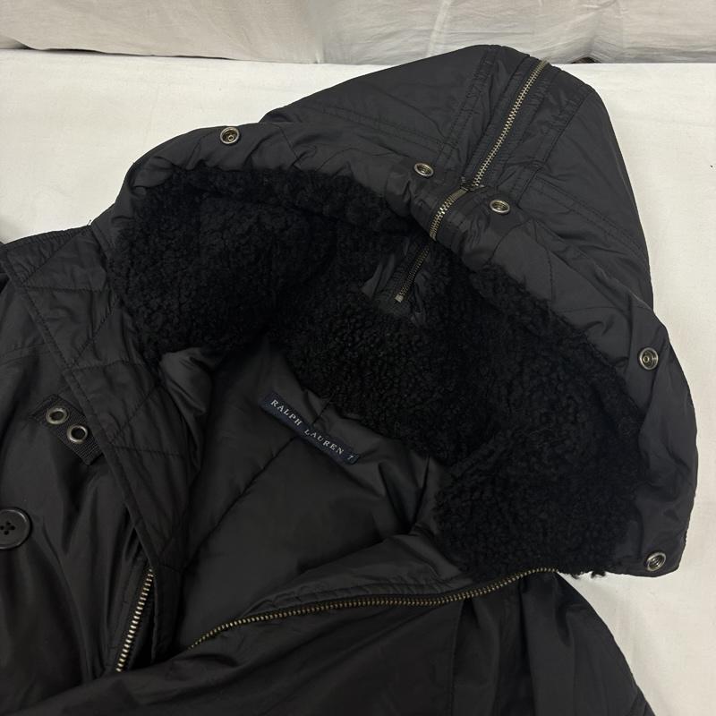 ラルフローレン RALPHLAUREN コート ダウンコート インパクト21 ミリタリーデザイン ロング ダウン コート ジャケット 7号 黒 / ブラック / black レディース USED 古着 中古 50168590
