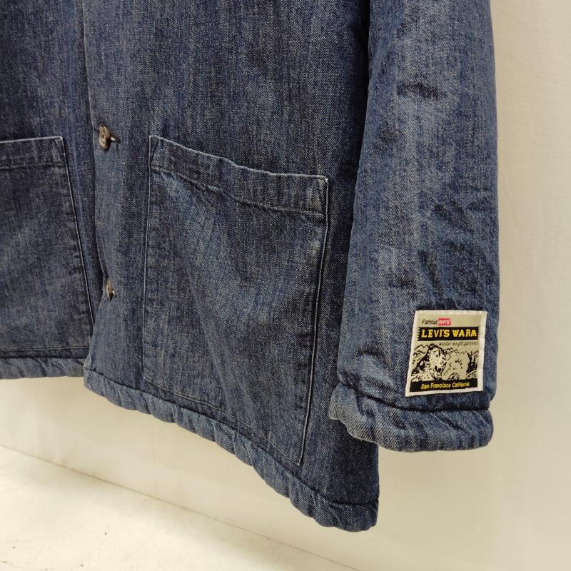 リーバイス Levi s ジャケット、上着 ジャケット、ブレザー デニム カバーオール キルティング ジャケット リバーシブル M インディゴ / インディゴ / Indigo X 黒 / ブラック / black メンズ USED 古着 中古 50168594
