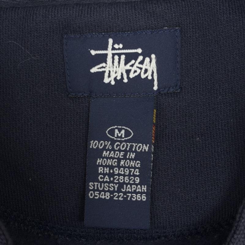 ステューシー STUSSY トレーナー 長袖 90年代 ビンテージ 紺タグ 香港製 オールドイングリッシュ ロゴ スウェット トレーナー M 紺 / ネイビー / navy メンズ USED 古着 中古 50168596