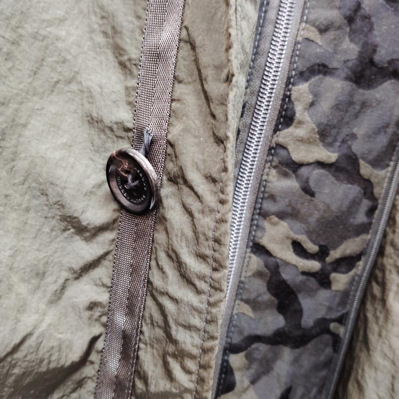 ジョセフアブード JOSEPH ABBOUD ジャケット、上着 ジャンパー、ブルゾン ステンカラー コート ナイロン カモフラ柄 フード付き ライナー付き LL カーキ / カーキ / khaki メンズ USED 古着 中古 50168599