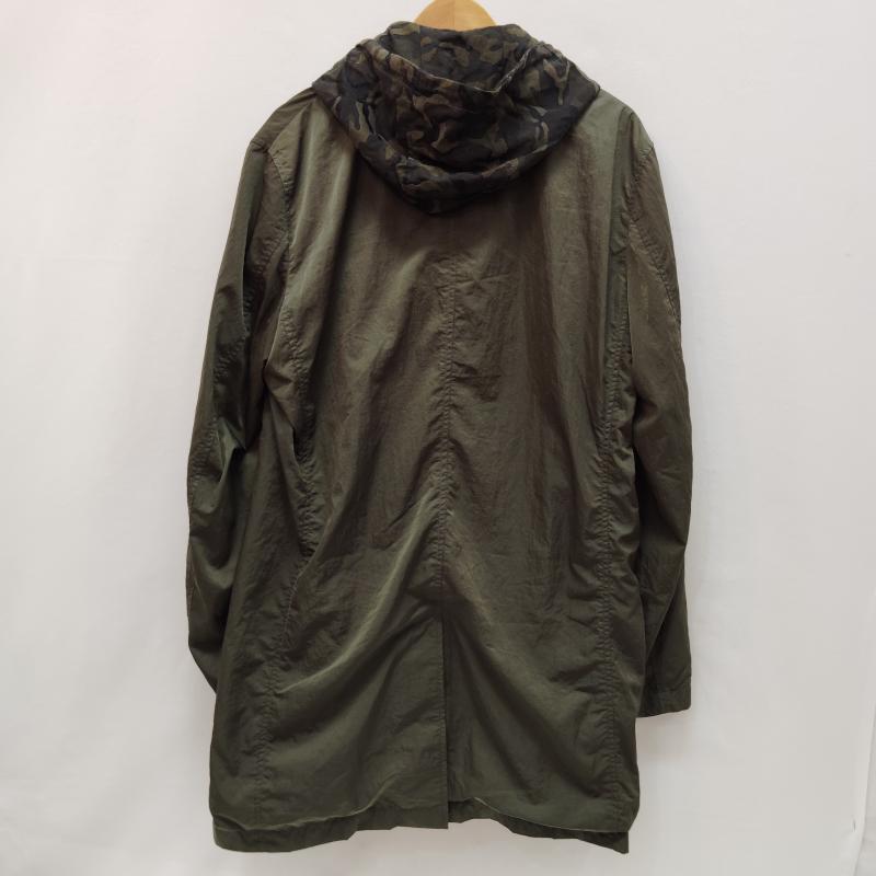 ジョセフアブード JOSEPH ABBOUD ジャケット、上着 ジャンパー、ブルゾン ステンカラー コート ナイロン カモフラ柄 フード付き ライナー付き LL カーキ / カーキ / khaki メンズ USED 古着 中古 50168599