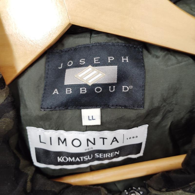 ジョセフアブード JOSEPH ABBOUD ジャケット、上着 ジャンパー、ブルゾン ステンカラー コート ナイロン カモフラ柄 フード付き ライナー付き LL カーキ / カーキ / khaki メンズ USED 古着 中古 50168599