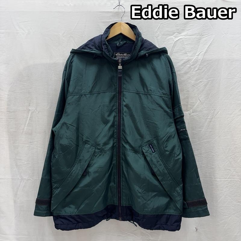 エディーバウアー Eddie Bauer ジャケット、上着 ジャンパー、ブルゾン 00s ナイロン マウンテンパーカー ジャケット フード取り外し可 S 緑 / グリーン / green X 紺 / ネイビー / navy メンズ USED 古着 中古 50168601