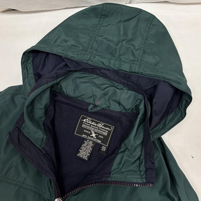 エディーバウアー Eddie Bauer ジャケット、上着 ジャンパー、ブルゾン 00s ナイロン マウンテンパーカー ジャケット フード取り外し可 S 緑 / グリーン / green X 紺 / ネイビー / navy メンズ USED 古着 中古 50168601