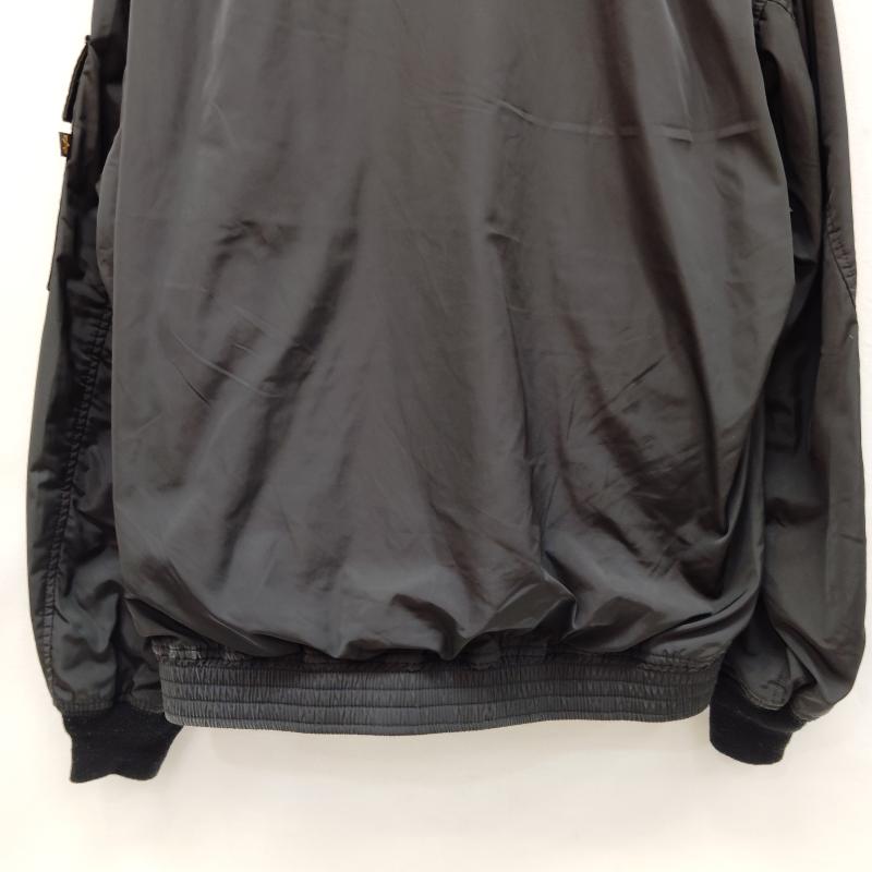 アルファ インダストリー Alpha Industries ジャケット、上着 ジャンパー、ブルゾン エステルボンディング ドロップショルダー フライトジャケット L 黒 / ブラック / black メンズ USED 古着 中古 50168602