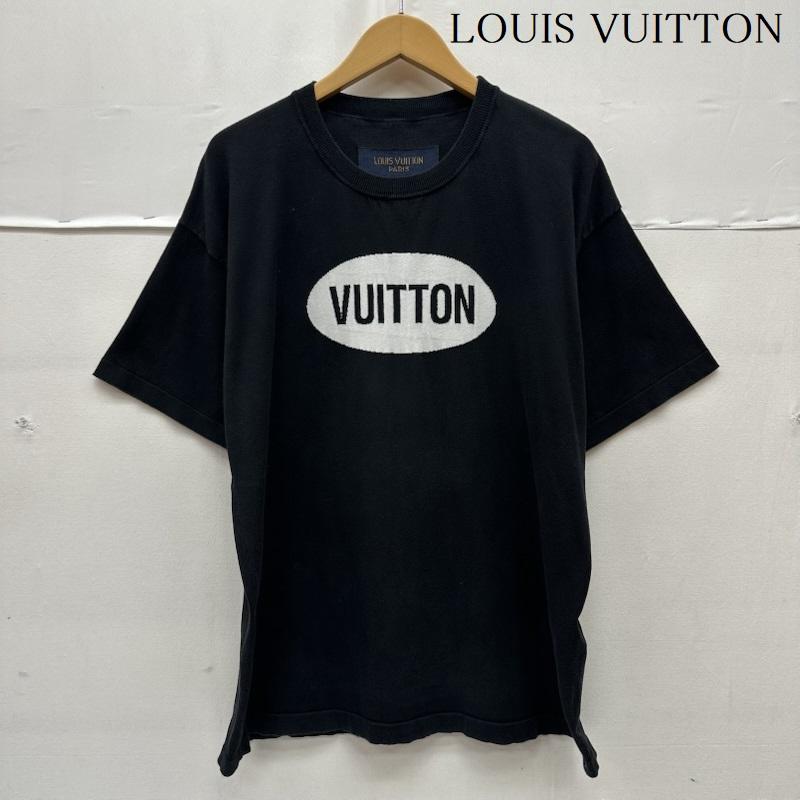 ルイヴィトン LOUIS VUITTON Tシャツ 半袖 Amen Break ロゴ ジャカード クルーネック ニット Tシャツ RM221 JS5 HMN81W M 黒 / ブラック / black メンズ USED 古着 中古 50168606
