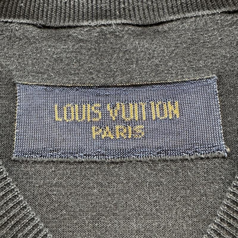 ルイヴィトン LOUIS VUITTON Tシャツ 半袖 Amen Break ロゴ ジャカード クルーネック ニット Tシャツ RM221 JS5 HMN81W M 黒 / ブラック / black メンズ USED 古着 中古 50168606