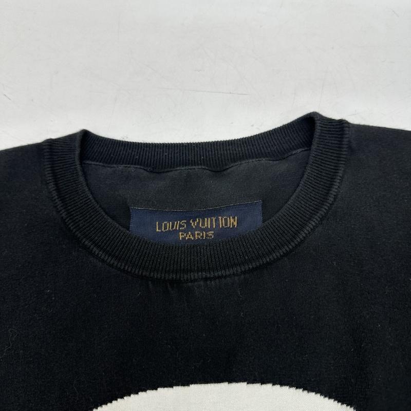 ルイヴィトン LOUIS VUITTON Tシャツ 半袖 Amen Break ロゴ ジャカード クルーネック ニット Tシャツ RM221 JS5 HMN81W M 黒 / ブラック / black メンズ USED 古着 中古 50168606