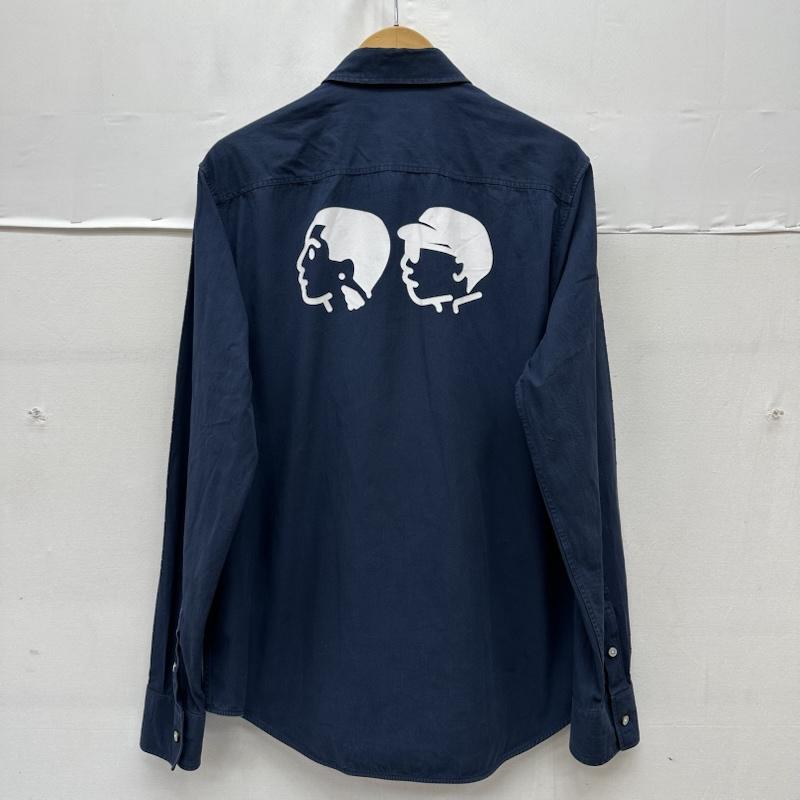 ルイヴィトン LOUIS VUITTON シャツ、ブラウス 長袖 NIGO プリント シグネチャー ロングスリーブ シャツ RM252M IKE HTS77W L 紺 / ネイビー / navy メンズ USED 古着 中古 50168607