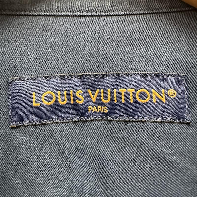 ルイヴィトン LOUIS VUITTON シャツ、ブラウス 長袖 NIGO プリント シグネチャー ロングスリーブ シャツ RM252M IKE HTS77W L 紺 / ネイビー / navy メンズ USED 古着 中古 50168607