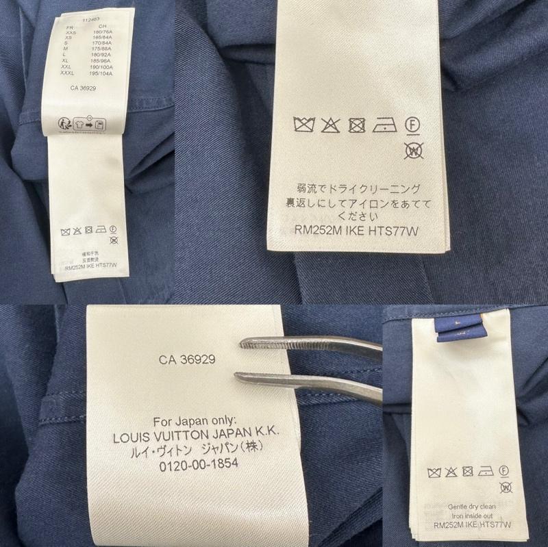ルイヴィトン LOUIS VUITTON シャツ、ブラウス 長袖 NIGO プリント シグネチャー ロングスリーブ シャツ RM252M IKE HTS77W L 紺 / ネイビー / navy メンズ USED 古着 中古 50168607