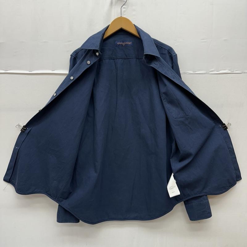 ルイヴィトン LOUIS VUITTON シャツ、ブラウス 長袖 NIGO プリント シグネチャー ロングスリーブ シャツ RM252M IKE HTS77W L 紺 / ネイビー / navy メンズ USED 古着 中古 50168607