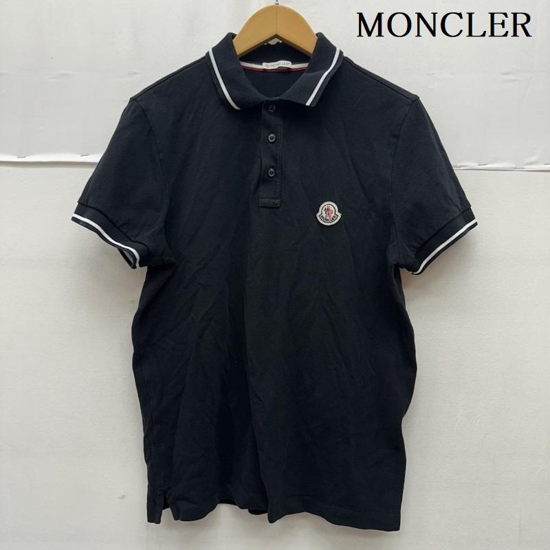 モンクレール MONCLER ポロシャツ 半袖 SS POLO ロゴ ワッペン ポロ シャツ H20918A00009 84556 M 黒 / ブラック / black メンズ USED 古着 中古 50168609
