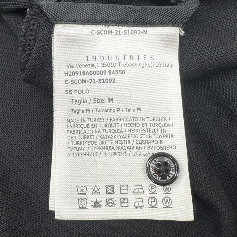 モンクレール MONCLER ポロシャツ 半袖 SS POLO ロゴ ワッペン ポロ シャツ H20918A00009 84556 M 黒 / ブラック / black メンズ USED 古着 中古 50168609