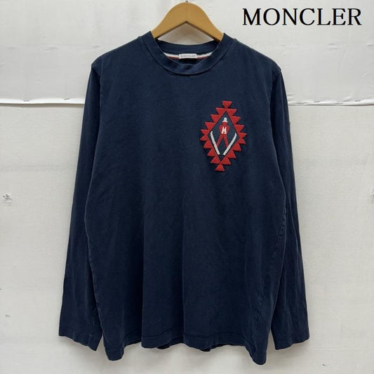 モンクレール MONCLER Tシャツ 長袖 ワッペン Tシャツ ロンT H20918C00014 8390T M 紺 / ネイビー / navy メンズ USED 古着 中古 50168612