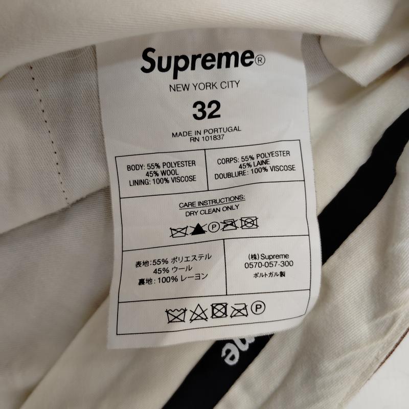シュプリーム Supreme パンツ スラックス 22SS スラックス パンツ プリーツ トラウザー 32インチ 茶 / ブラウン / brown メンズ USED 古着 中古 50168613