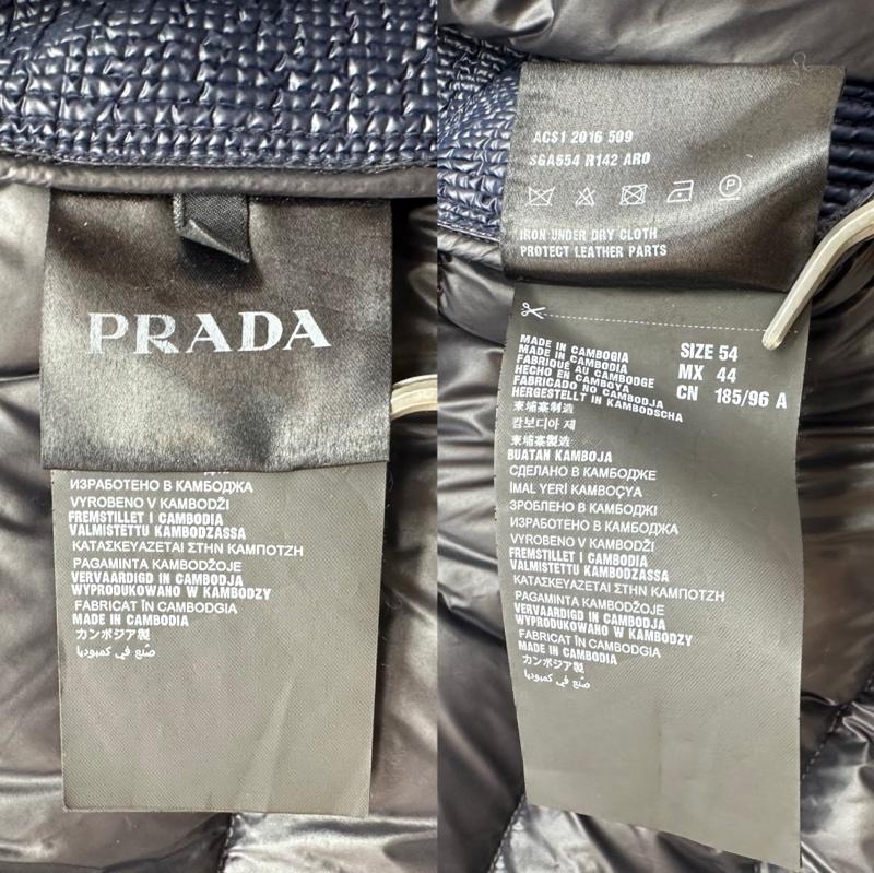 プラダ PRADA ジャケット、上着 ダウンジャケット トライアングル ロゴ ダウン ジャケット SGA654 R142 AR0 - 紺 / ネイビー / navy メンズ USED 古着 中古 50168615