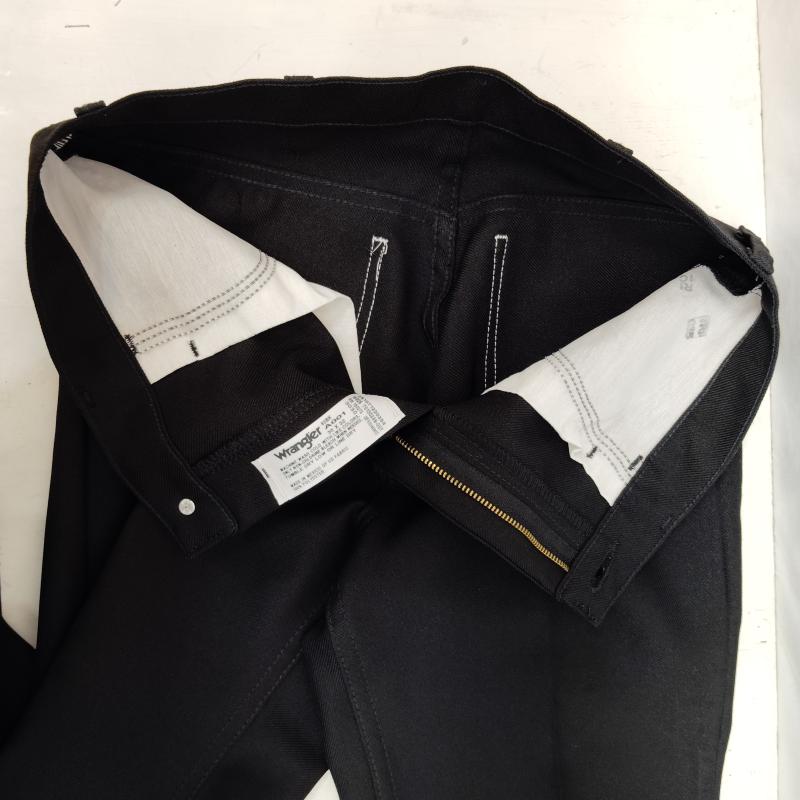 ラングラー Wrangler パンツ スラックス ランチャー パンツ ドレス ジーンズ フレア シルエット センター プレス 30インチ 黒 / ブラック / black メンズ USED 古着 中古 50168616