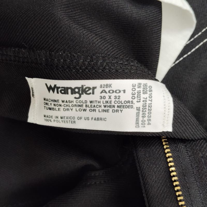 ラングラー Wrangler パンツ スラックス ランチャー パンツ ドレス ジーンズ フレア シルエット センター プレス 30インチ 黒 / ブラック / black メンズ USED 古着 中古 50168616