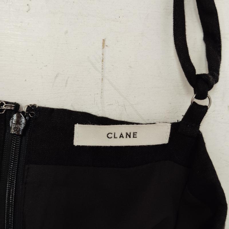 クラネ CLANE ワンピース ロングスカート ドレープ ラップ キャミ スカート アシンメトリー ワンショルダー 1 黒 / ブラック / black レディース USED 古着 中古 50168618