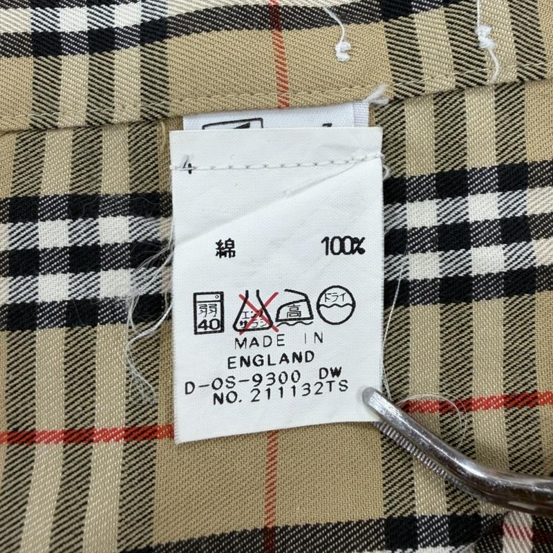 バーバリー BURBERRY シャツ、ブラウス 長袖 90s バーバリーズ 長袖 ノバチェック ボタンダウン シャツ ロゴ 刺繍 ヴィンテージ ロンドン L チェック ベージュ / ベージュ / beige メンズ USED 古着 中古 50168620