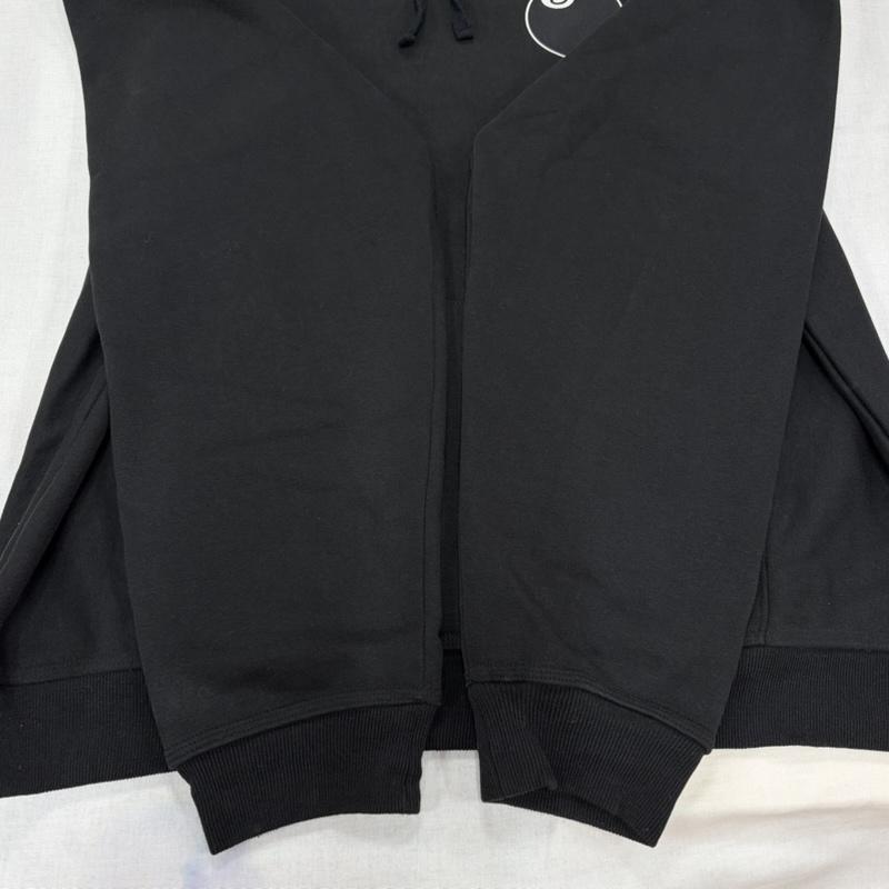 ステューシー STUSSY パーカー 長袖 8ボール 両面 バックプリント ロゴ スウェット プルオーバー フーディー パーカー 裏起毛 ビリヤード XL ロゴ、文字 X プリント 黒 / ブラック / black X 白 / ホワイト / white メンズ USED 古着 中古 50168621