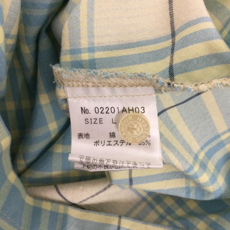 ヒステリックグラマー HYSTERIC GLAMOUR シャツ、ブラウス 長袖 HYSTERIC GLAMOUR ヒステリックグラマー 02201AH03 スカル刺繍 ウエスタン シャツ L チェック 青 / ブルー / blue メンズ USED 古着 中古 50168623