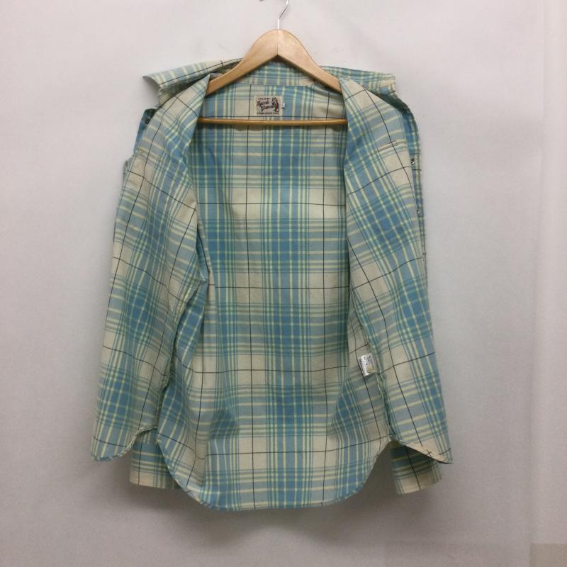 ヒステリックグラマー HYSTERIC GLAMOUR シャツ、ブラウス 長袖 HYSTERIC GLAMOUR ヒステリックグラマー 02201AH03 スカル刺繍 ウエスタン シャツ L チェック 青 / ブルー / blue メンズ USED 古着 中古 50168623