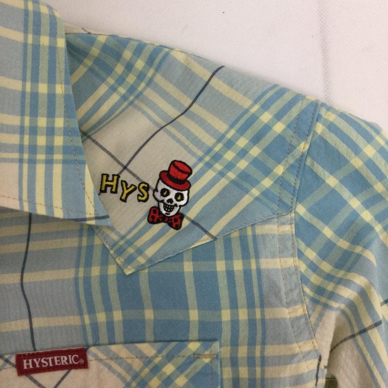 ヒステリックグラマー HYSTERIC GLAMOUR シャツ、ブラウス 長袖 HYSTERIC GLAMOUR ヒステリックグラマー 02201AH03 スカル刺繍 ウエスタン シャツ L チェック 青 / ブルー / blue メンズ USED 古着 中古 50168623