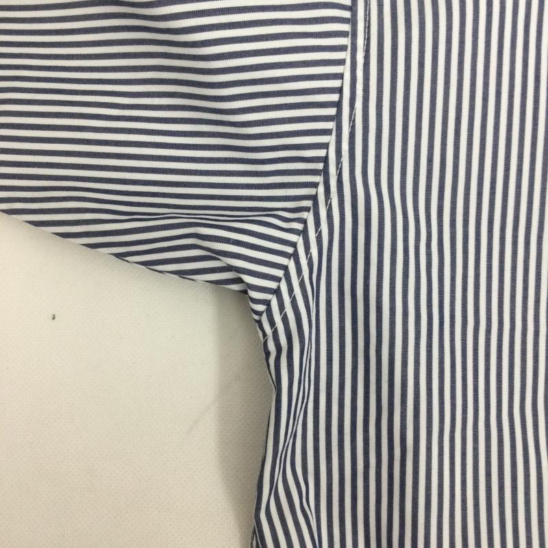 ラコステ LACOSTE シャツ、ブラウス 長袖 lacoste CF4741 ボリュームスリーブ ストライプクロップド 長袖シャツ 38 ストライプ 青 / ブルー / blue レディース USED 古着 中古 50168624