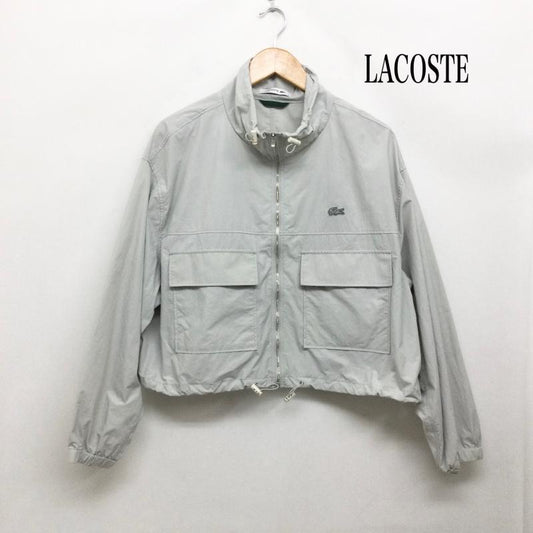 ラコステ LACOSTE ジャケット、上着 ジャンパー、ブルゾン lacoste BF017J ショート&ワイドスタンドカラーブルゾン 38 無地 灰 / グレー / gray レディース USED 古着 中古 50168634