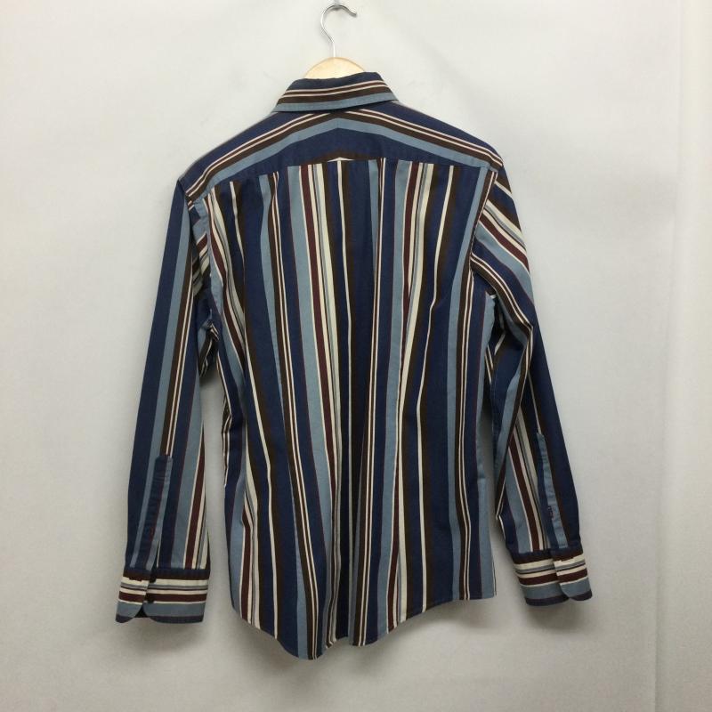 バーバリーブラックレーベル BURBERRY BLACK LABEL シャツ、ブラウス 長袖 BURBERRY BLACK LABEL 長袖シャツ コットン ストライプ BMW89-304-27 3 ストライプ 紺 / ネイビー / navy X 青 / ブルー / blue メンズ USED 古着 中古 50168636
