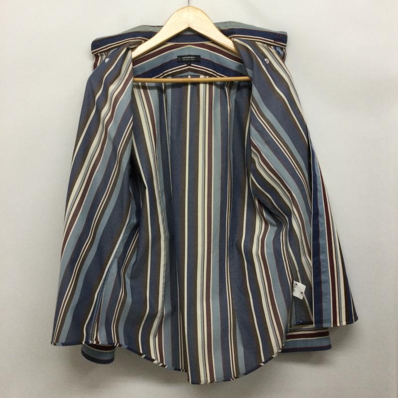 バーバリーブラックレーベル BURBERRY BLACK LABEL シャツ、ブラウス 長袖 BURBERRY BLACK LABEL 長袖シャツ コットン ストライプ BMW89-304-27 3 ストライプ 紺 / ネイビー / navy X 青 / ブルー / blue メンズ USED 古着 中古 50168636