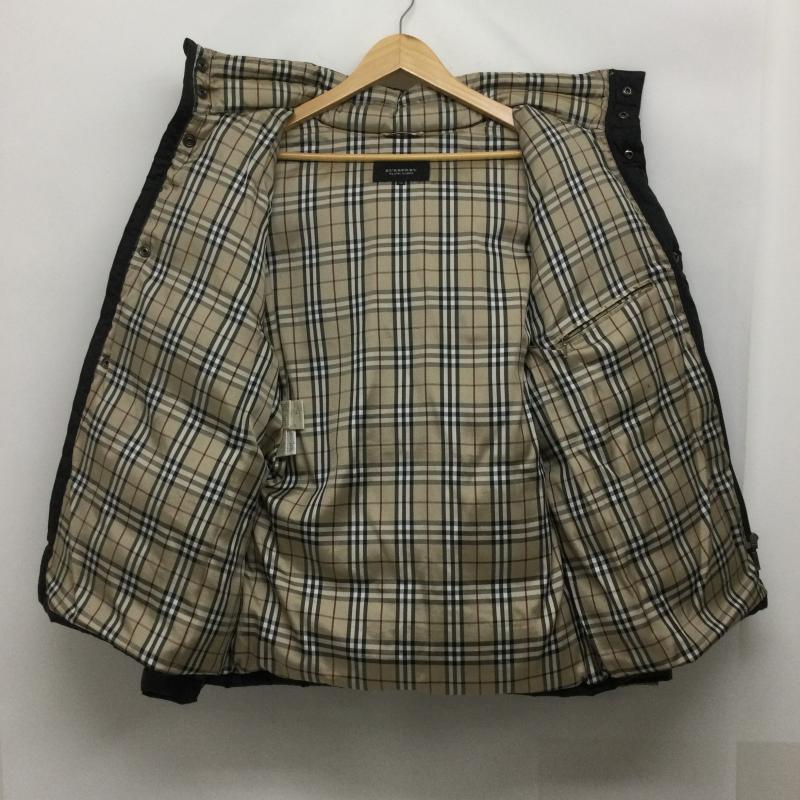 バーバリーブラックレーベル BURBERRY BLACK LABEL ジャケット、上着 ダウンジャケット BURBERRY BLACK LABEL ノヴァチェック フード付き ダウンジャケット ブラック BMP04-533-09 LL 無地 黒 / ブラック / black メンズ USED 古着 中古 50168640