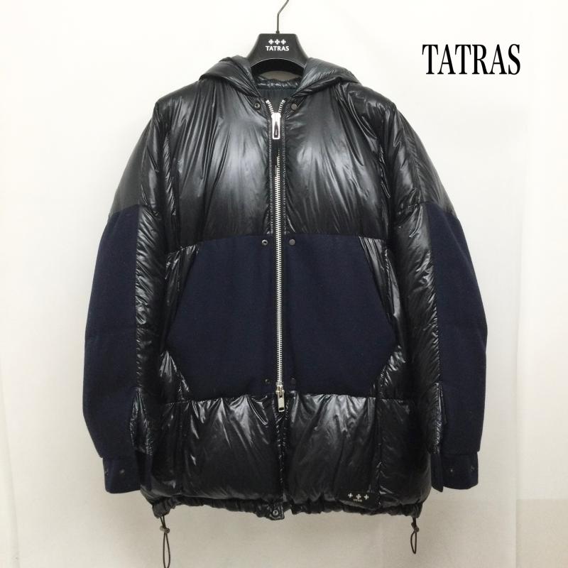 タトラス TATRAS ジャケット、上着 ダウンジャケット オーバーリバーシブルダウン ジャケット サンプル品 L 無地 黒 / ブラック / black X 紺 / ネイビー / navy メンズ USED 古着 中古 50168642