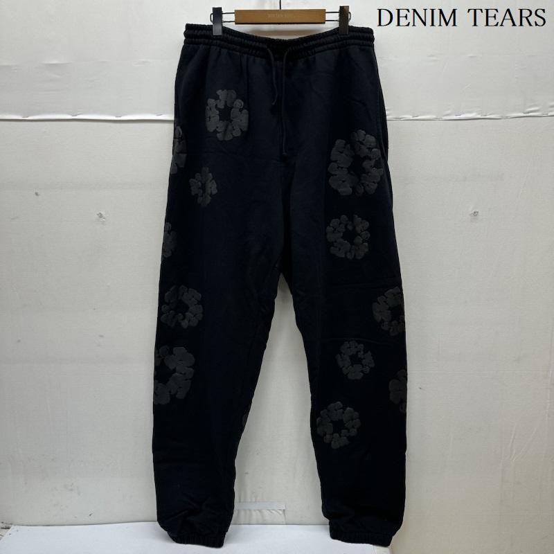 デニムティアーズ DENIM TEARS パンツ ワークパンツ、ペインターパンツ 花柄 コットンリース スウェット パンツ XXL 黒 / ブラック / black メンズ USED 古着 中古 50168643