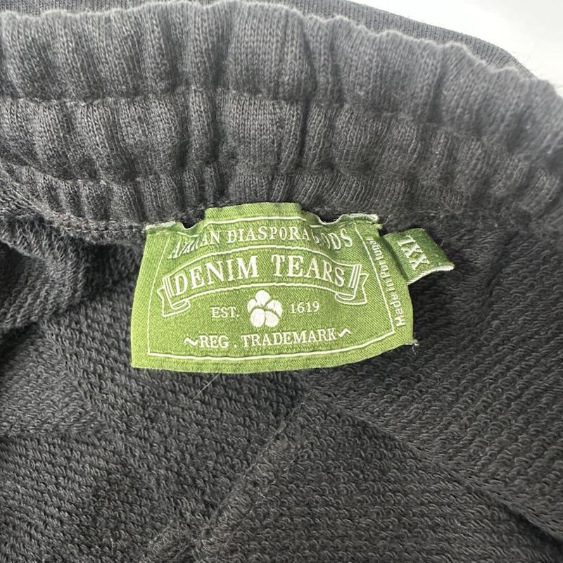 デニムティアーズ DENIM TEARS パンツ ワークパンツ、ペインターパンツ 花柄 コットンリース スウェット パンツ XXL 黒 / ブラック / black メンズ USED 古着 中古 50168643