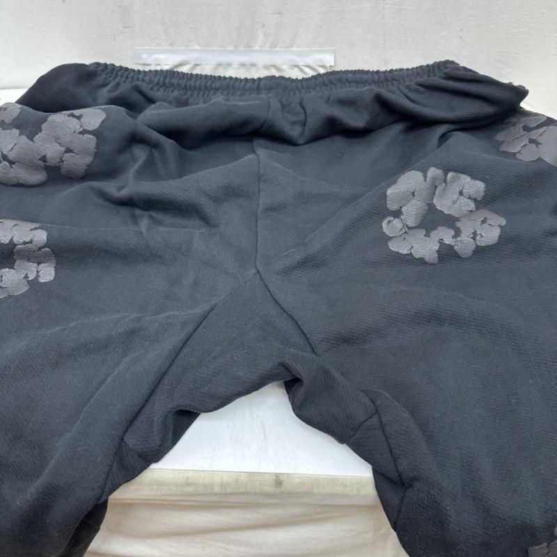 デニムティアーズ DENIM TEARS パンツ ワークパンツ、ペインターパンツ 花柄 コットンリース スウェット パンツ XXL 黒 / ブラック / black メンズ USED 古着 中古 50168643