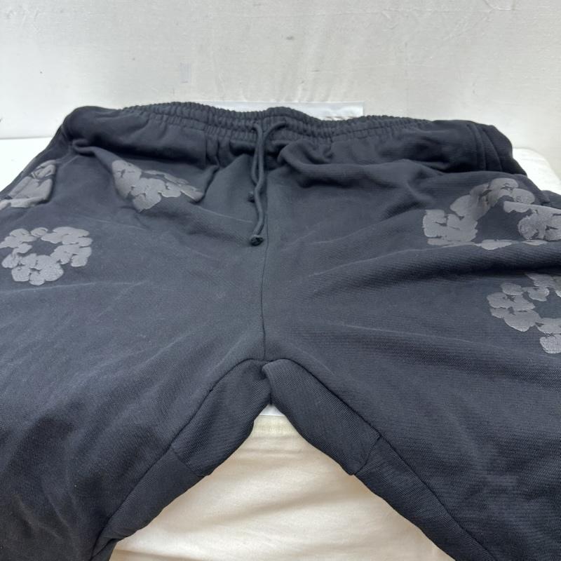 デニムティアーズ DENIM TEARS パンツ ワークパンツ、ペインターパンツ 花柄 コットンリース スウェット パンツ XXL 黒 / ブラック / black メンズ USED 古着 中古 50168643