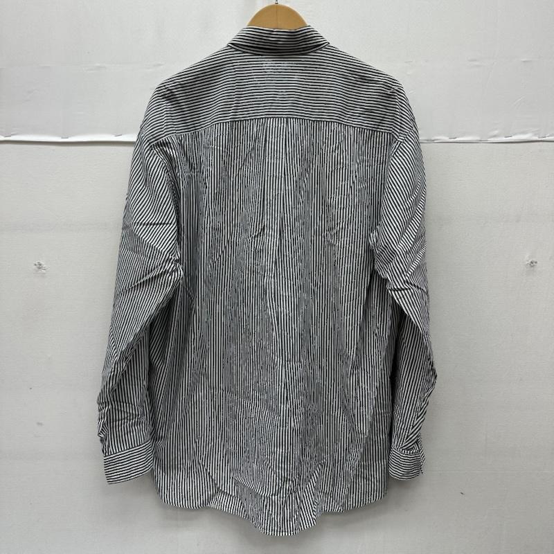グッドイナフ GOODENOUGH シャツ、ブラウス 長袖 90s 裏原 ストライプ シャツ L 黒 / ブラック / black X 白 / ホワイト / white メンズ USED 古着 中古 50168647