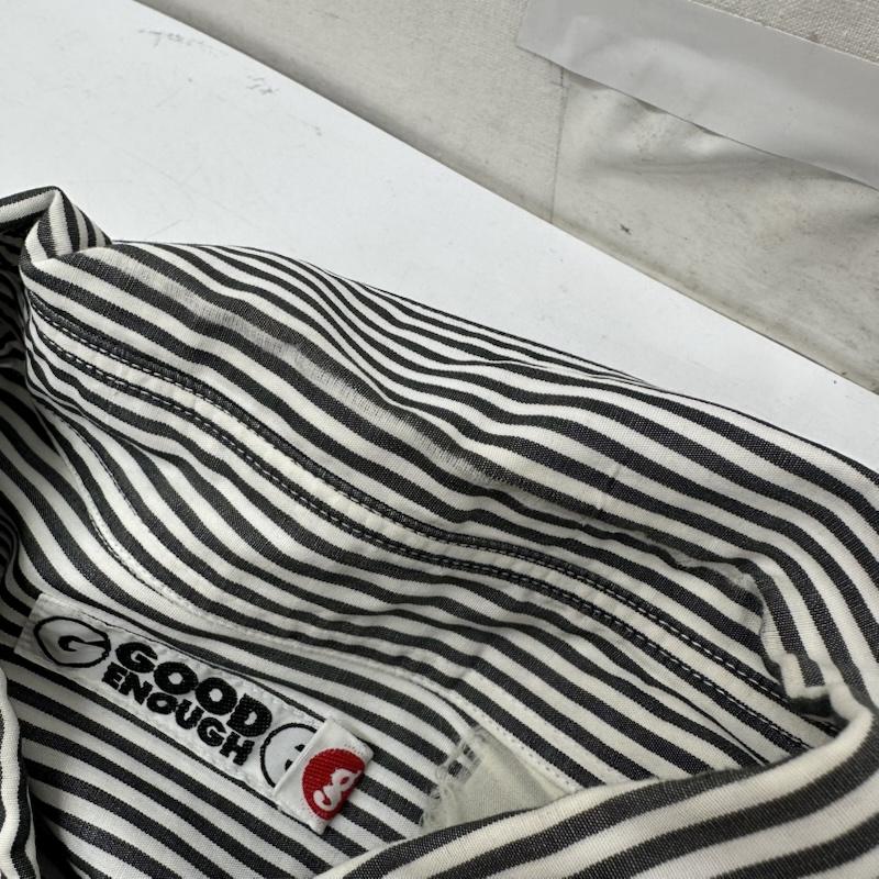 グッドイナフ GOODENOUGH シャツ、ブラウス 長袖 90s 裏原 ストライプ シャツ L 黒 / ブラック / black X 白 / ホワイト / white メンズ USED 古着 中古 50168647