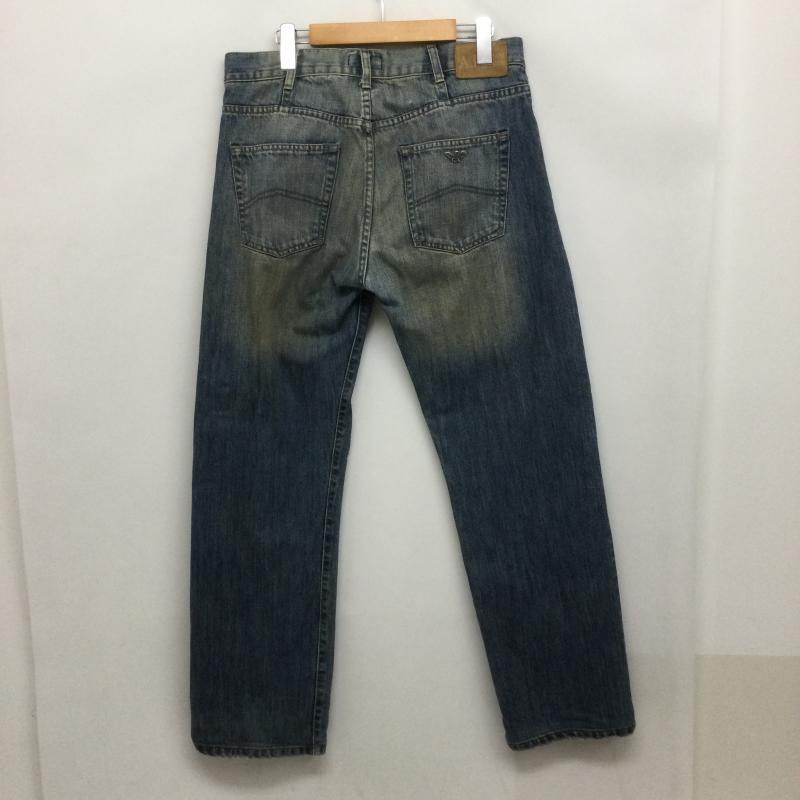 アルマーニ ジーンズ ARMANI JEANS パンツ デニム、ジーンズ armani jeans デニム　ダーメージ　Gパン 33インチ 無地 インディゴ / インディゴ / Indigo メンズ USED 古着 中古 50168649