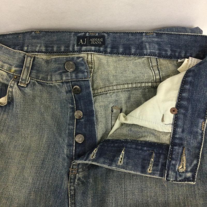 アルマーニ ジーンズ ARMANI JEANS パンツ デニム、ジーンズ armani jeans デニム　ダーメージ　Gパン 33インチ 無地 インディゴ / インディゴ / Indigo メンズ USED 古着 中古 50168649